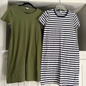 J. Crew tee shirt dress bundle (2 dresses)